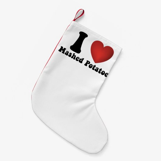 マッシュポテト大好き感謝祭ディナーギフト スモールクリスマスストッキング (正面 (吊り時))