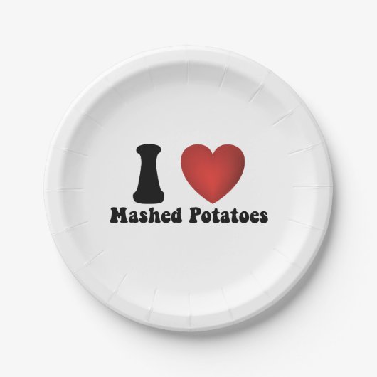マッシュポテト大好き感謝祭ディナーギフト ペーパープレート (正面)