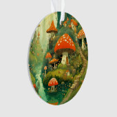 マッシュルームお洒落ビレッジオーナメントバイキンドリン オーナメント (正面)