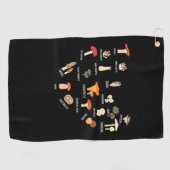 マッシュルームが大好き ゴルフタオル (横)