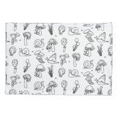 マッシュルームとカタツムリの枕 枕カバー (裏面)