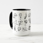 マッシュルームとカタツムリ マグカップ (正面左)