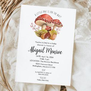 マッシュルームとドングルスベビーシャワー 招待状