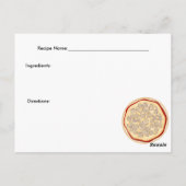 マッシュルームと玉ねぎピザレシピカード ポストカード (裏面)