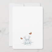 マッシュルームと蝶ベビーシャワー招待状 招待状 (裏面)