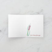 マッシュルームとcattailを含むノートカード サンキューカード (内部)