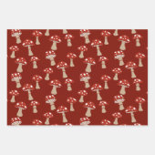 マッシュルームのギフトラップセット ラッピングペーパーシート (正面2)