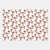 マッシュルームのギフトラップセット ラッピングペーパーシート (正面)