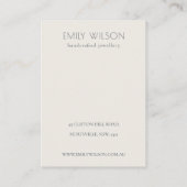 マッシュルームのシダの葉のネックレスディスプレイ 名刺 (裏面)