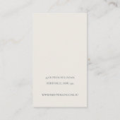 マッシュルームのシダの葉のヘアクリップの表示 名刺 (裏面)