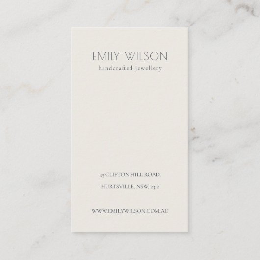 マッシュルームのシダの葉のロゴスタッドイヤリングディスプレイ 名刺 (裏面)