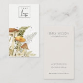 マッシュルームのシダの葉のロゴスタッドイヤリングディスプレイ 名刺 (正面/裏面)