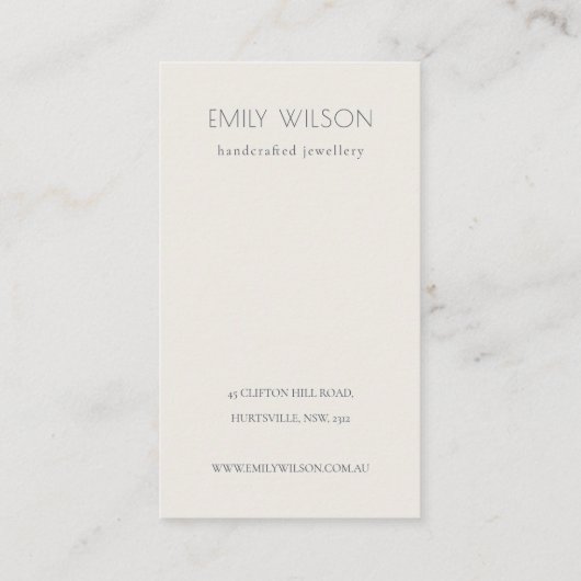 マッシュルームのシダの葉のロゴバンドネックレスディスプレイ 名刺 (裏面)