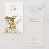 マッシュルームのシダの葉のロゴバンドネックレスディスプレイ 名刺 (正面/裏面)