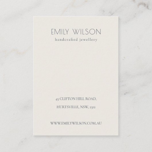 マッシュルームのシダの葉のロゴ2イヤリングディスプレイ 名刺 (裏面)