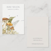 マッシュルームのシダの葉イヤリングネックレスディスプレイ 名刺 (正面/裏面)