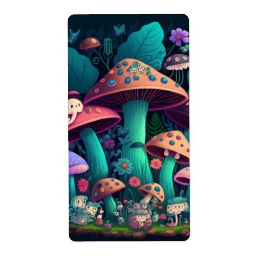 マッシュルームのプレゼントのラベル ラベル (正面)