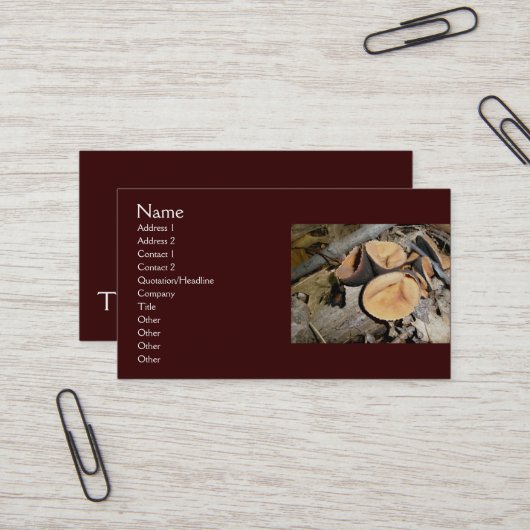 マッシュルームの名刺（カップ） 名刺 (正面/裏面インサイチュ)