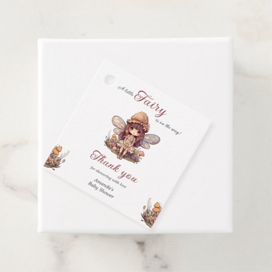 マッシュルームの女の子の赤ちゃんシャワーで魅惑の妖精 フェイバータグ (インサイチュ)