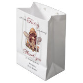 マッシュルームの女の子の赤ちゃんシャワーで魅惑の妖精 ミディアムペーパーバッグ (正面アングル)