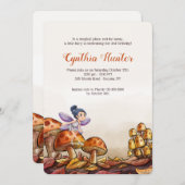 マッシュルームの妖精招待状 招待状 (正面/裏面)