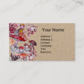 マッシュルームの小胞レッドホワイトフローラファンタジークラフト 名刺 (正面)