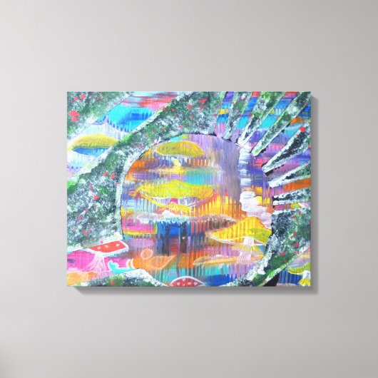 マッシュルームの扉 キャンバスプリント (正面)