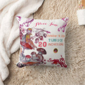 マッシュルームの葉巻ベビーシャワーピンクベビー状態 クッション (ブランケット)