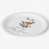 マッシュルームの赤ちゃんシャワー ペーパープレート (アングル)