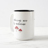 マッシュルームは私の薬マグ ツートーンマグカップ (正面左)