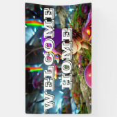 マッシュルームを楽しめるウェルカムホームバナー 横断幕 (縦)