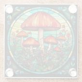 マッシュルームアートガラスコースター ガラスコースター (裏面)