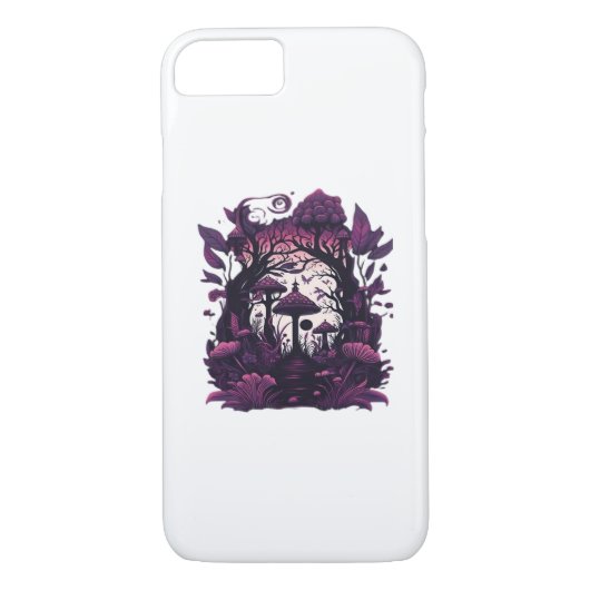 マッシュルームウッズWhimsigoth Witchy Screenprint Desig Case-Mate iPhoneケース (裏面)
