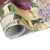 マッシュルームウッドランドアンティークエフエマラマルサラレッド ラッピングペーパー (ロールコーナー)