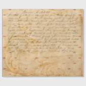 マッシュルームウッドランドアンティークヴィンテージエフェメラレター ラッピングペーパー (フラット)