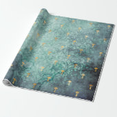 マッシュルームウッドランドアンティークヴィンテージグランジティール（緑がかった色） ラッピングペーパー (アンロールド)