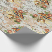 マッシュルームウッドランドオールドレターミントコーラル ラッピングペーパー (角)
