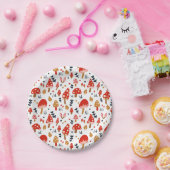 マッシュルームウッドランドカトリンレグレッドキノコパーティー ペーパープレート (パーティー)