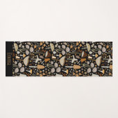 マッシュルームウッドランドフォレストコテージコアパターン ヨガマット (正面(横))