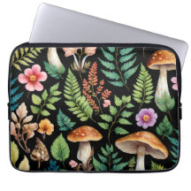 マッシュルームウッドランドフォレストファーンアート