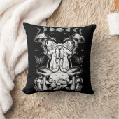 マッシュルームエステティックカエル魔法ムーンフェイズ クッション (ブランケット)