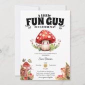 マッシュルームカタツムリ秋ベビーシャワーカスタム 招待状 (正面)