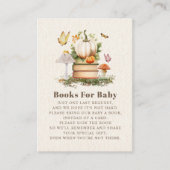 マッシュルームカボチャ赤ちゃんシャワー用バタフライブック エンクロージャーカード (正面)