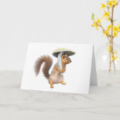 マッシュルームカード付きリス カード (黄色い花)