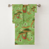 マッシュルームガーデングリーン バスタオルセット (インサイチュ)
