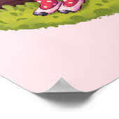 マッシュルームガールコテージコアイラストレーション ポスター (角)