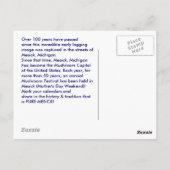 マッシュルームキャピタル、ミシガン州メシック~プロモポストカード ポストカード (裏面)