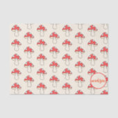 マッシュルームキュートレトロ10代のかわいい名前をカスタムする 薄葉紙 (正面)