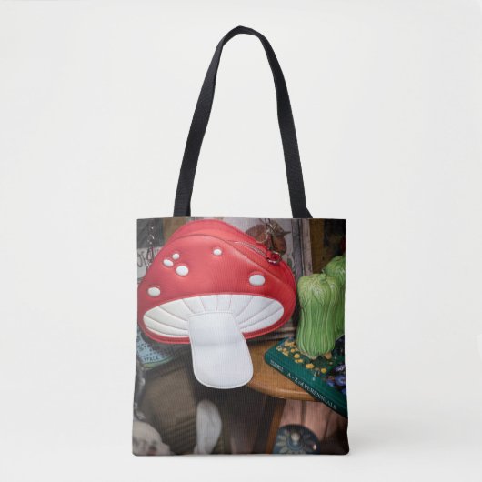 マッシュルームクラッチ：魅惑された森の宝物 トートバッグ (正面)