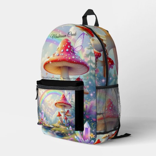 マッシュルームクリークバックパック プリントバックパック (裏面右端)